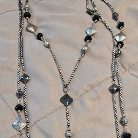 Chico's Double Layer Necklace - EUC - Picture 2 of 3